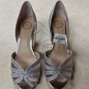 L'Miller Silver Glitter Heels